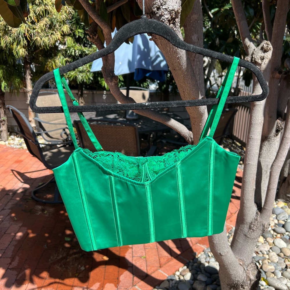 Vibrant Green Corset Top